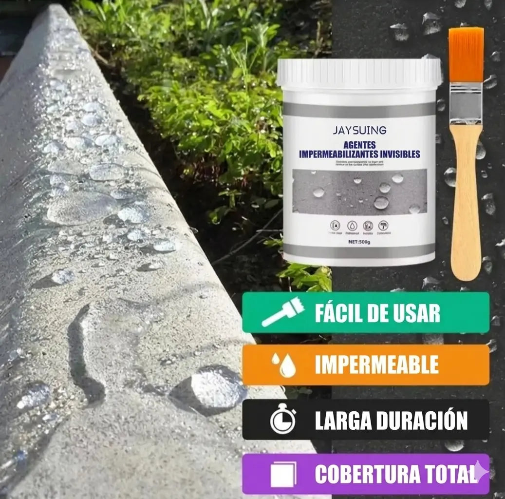 Sellador Invisible Pro + Brocha de Regalo (500g): ¡Dile adiós a las goteras! 🌧️🚫